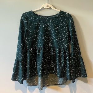 Shein Polka Dot Peplum Blouse